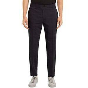 NWT $265 Theory Mayer Drw Air Grid Tailor Navy Plaid Pants Size 31x30 Wool Blend